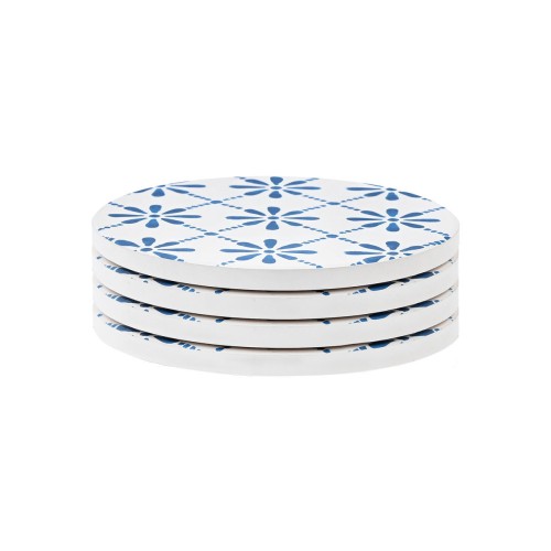 Estia ESTIA ΣΟΥΒΕΡ AEGEAN TILE ΚΕΡΑΜΙΚΟ Φ10.3cm ΣΕΤ 4 ΤΕΜ
