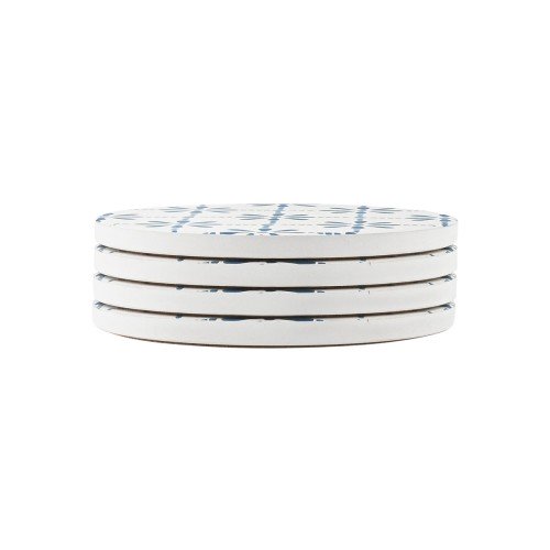 Estia ESTIA ΣΟΥΒΕΡ AEGEAN TILE ΚΕΡΑΜΙΚΟ Φ10.3cm ΣΕΤ 4 ΤΕΜ