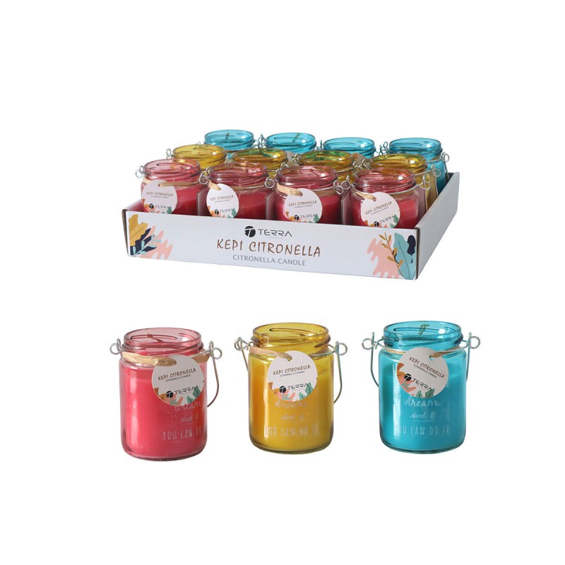 Estia ESTIA ΚΕΡΙ CITRONELLA ΣΕ ΓΥΑΛΙΝΟ ΔΟΧΕΙΟ 150gr ΑΡΩΜΑΤΙΚΟ ΑΣΟΡΤΙ