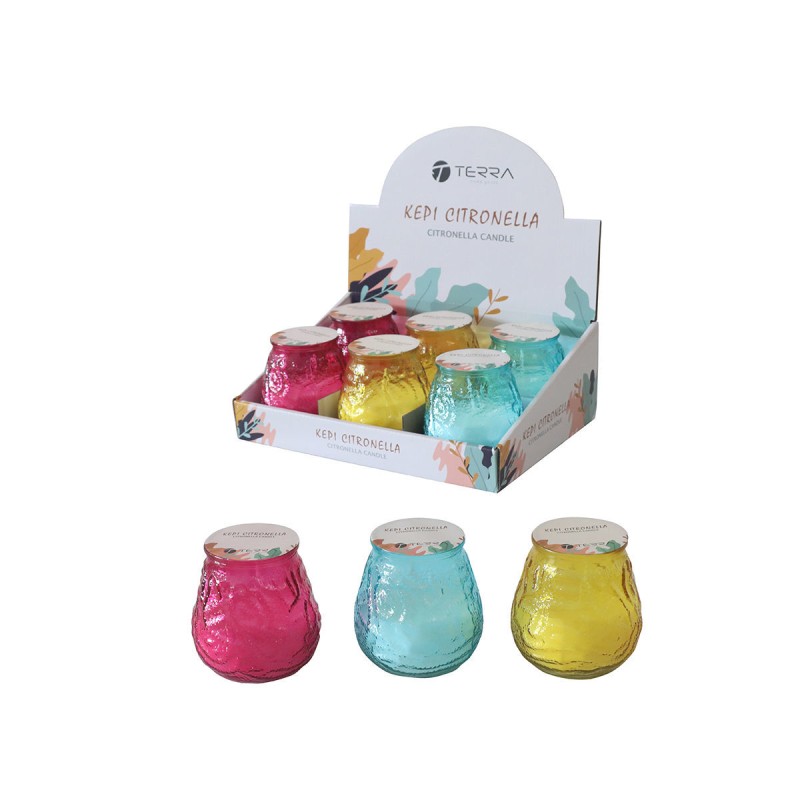 Estia ESTIA ΚΕΡΙ CITRONELLA ΣΕ ΓΥΑΛΙΝΟ ΔΟΧΕΙΟ 140gr ΑΣΟΡΤΙ