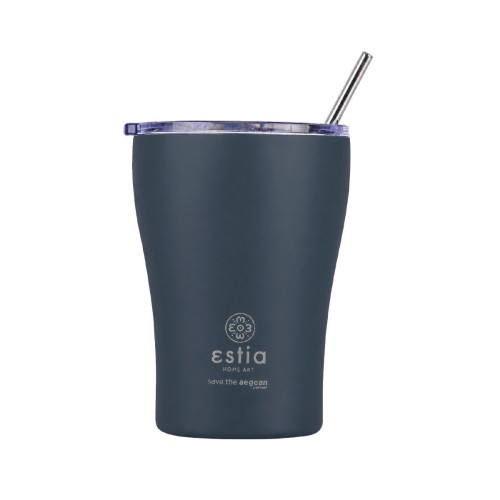 Estia ESTIA ΘΕΡΜΟΣ COFFEE MUG SAVE THE AEGEAN 350ml INDIGO