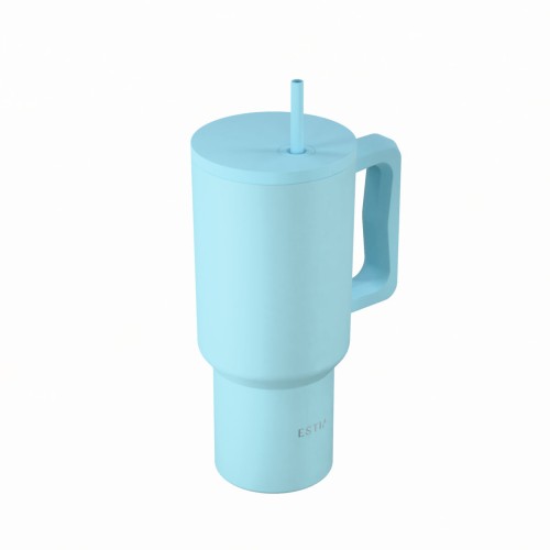 Estia ESTIA ΘΕΡΜΟΣ STRAW TUMBLER XL SAVE THE AEGEAN 900ml ARCTIC