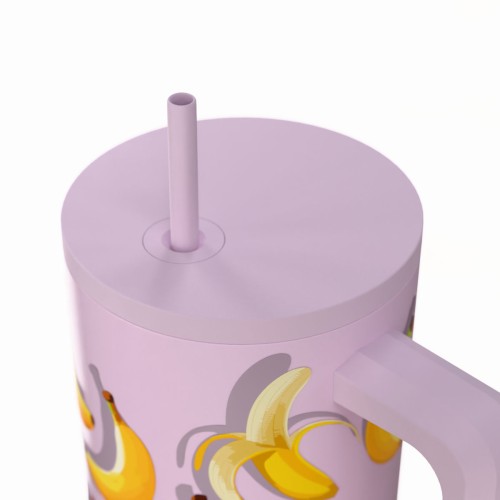 Estia ESTIA ΘΕΡΜΟΣ STRAW TUMBLER XL SAVE THE AEGEAN 900ml BANANA MOOD