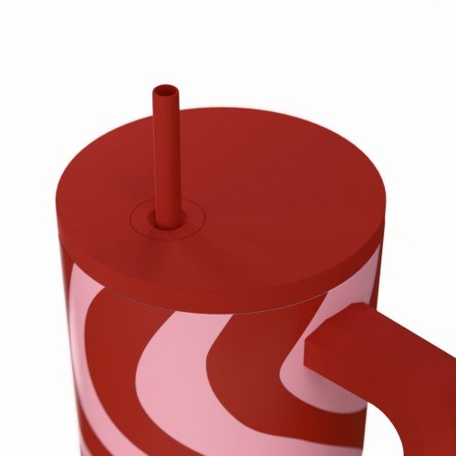 Estia ESTIA ΘΕΡΜΟΣ STRAW TUMBLER XL SAVE THE AEGEAN 900ml CORAL WAVES