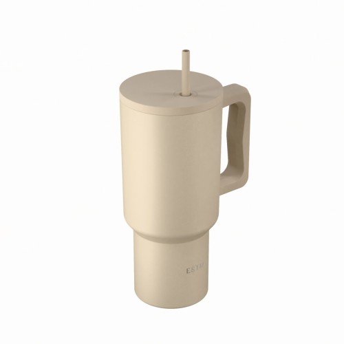 Estia ESTIA ΘΕΡΜΟΣ STRAW TUMBLER XL SAVE THE AEGEAN 900ml DUNE