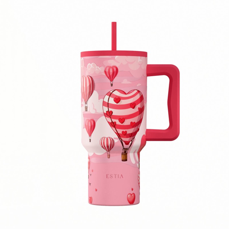 Estia ESTIA ΘΕΡΜΟΣ STRAW TUMBLER XL SAVE THE AEGEAN 900ml LOVE ASCEND