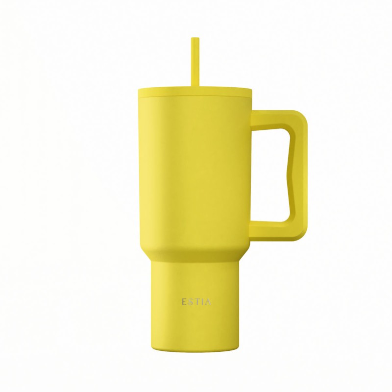 Estia ESTIA ΘΕΡΜΟΣ STRAW TUMBLER XL SAVE THE AEGEAN 900ml SUNBEAM
