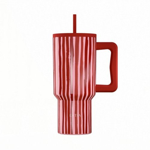 Estia ESTIA ΘΕΡΜΟΣ STRAW TUMBLER XL SAVE THE AEGEAN 900ml VIVA STRIPE
