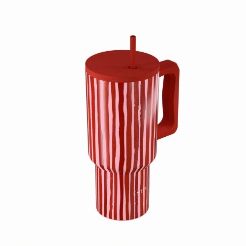 Estia ESTIA ΘΕΡΜΟΣ STRAW TUMBLER XL SAVE THE AEGEAN 900ml VIVA STRIPE