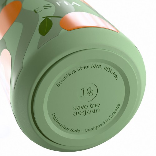 Estia ESTIA ΘΕΡΜΟΣ LENS SAVE THE AEGEAN 360ml PEACH GARDEN