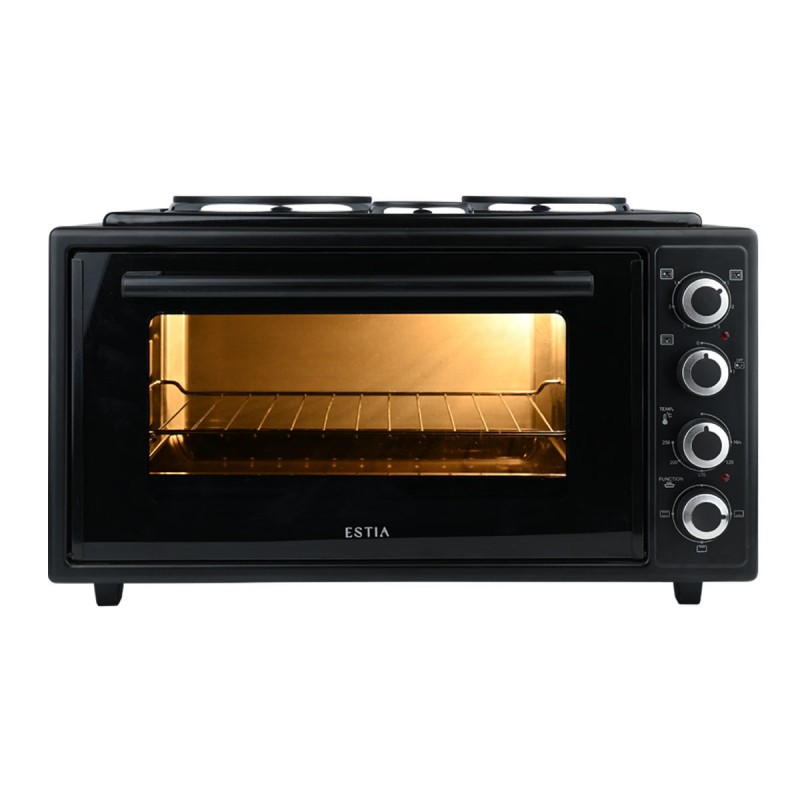 Estia ESTIA ΗΛΕΚΤΡΙΚΟ ΦΟΥΡΝΑΚΙ MASTERCOOK COMPACT 2950W 48lt ΜΕ 3 ΕΣΤΙΕΣ ΚΑΙ 4 ΛΕΙΤΟΥΡΓΙΕΣ ΑΝΤΙΣΤΑΣΗΣ