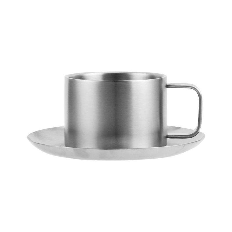 Estia ESTIA ΦΛΙΤΖΑΝΙ ΚΑΦΕ ΜΕ ΠΙΑΤΑΚΙ TAZZINA ΑΝΟΞΕΙΔΩΤΟ 250ml