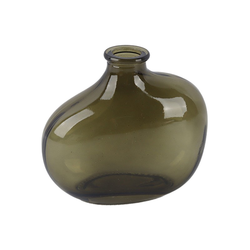 Estia ESTIA ΓΥΑΛΙΝΟ ΔΙΑΚΟΣΜΗΤΙΚΟ ΑΚΑΝΟΝΙΣΤΟ ΒΑΖΟ GLOWER SMOKED GREEN