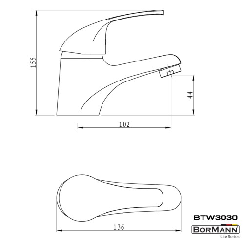 Bormann Μπαταρία Νιπτήρα Iris BTW3030 026037