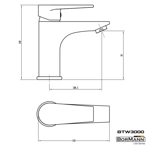 Bormann Μπαταρία Νιπτήρα Avra BTW3000 026006
