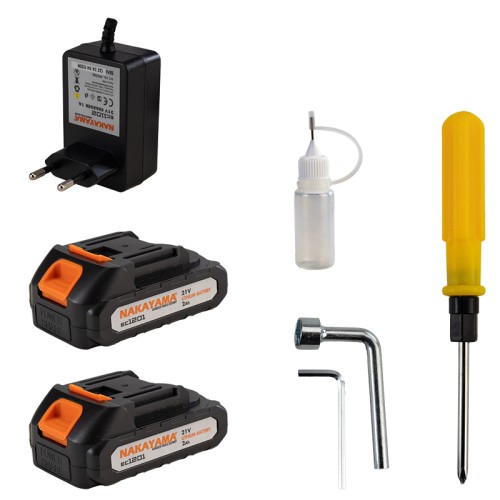 Nakayama Ψαλίδι Κλάδου Μπαταρίας EC1250 (075035) με Μπαταρία 21V και Φορτιστή