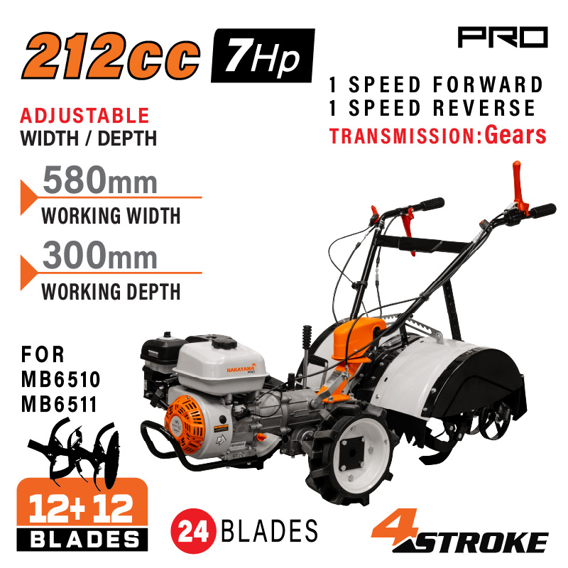 Nakayama Σκαπτικό Βενζίνης MB6510 (053743) Pro