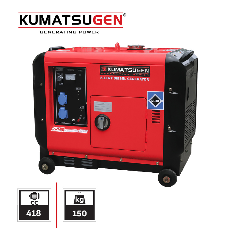 Kumatsugen Γεννήτρια Πετρελαίου Κλειστή 10.5 Hp 6.6 KVA με Μίζα GP8000ΜΑ