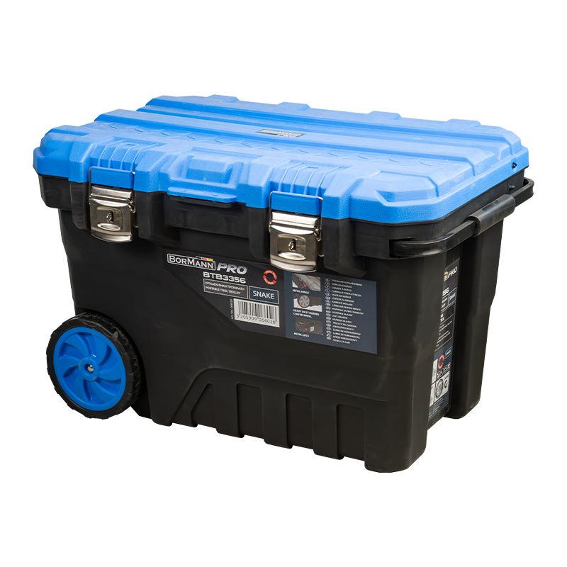 Bormann Εργαλειοθήκη Πλαστική Snake BTB3356 (066026) με Ρόδες, Τηλεσκοπική Λαβή & Ταμπακέρα Pro