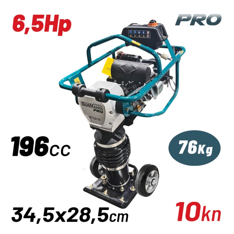 Bormann Συμπιεστής Εδάφους Βενζινοκίνητος Κατακόρυφος BTC5100 (065357)
