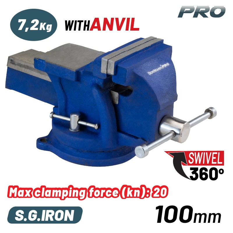 Bormann Μέγγενη Πάγκου Περιστρεφόμενη BBV3005 (049272) 100mm