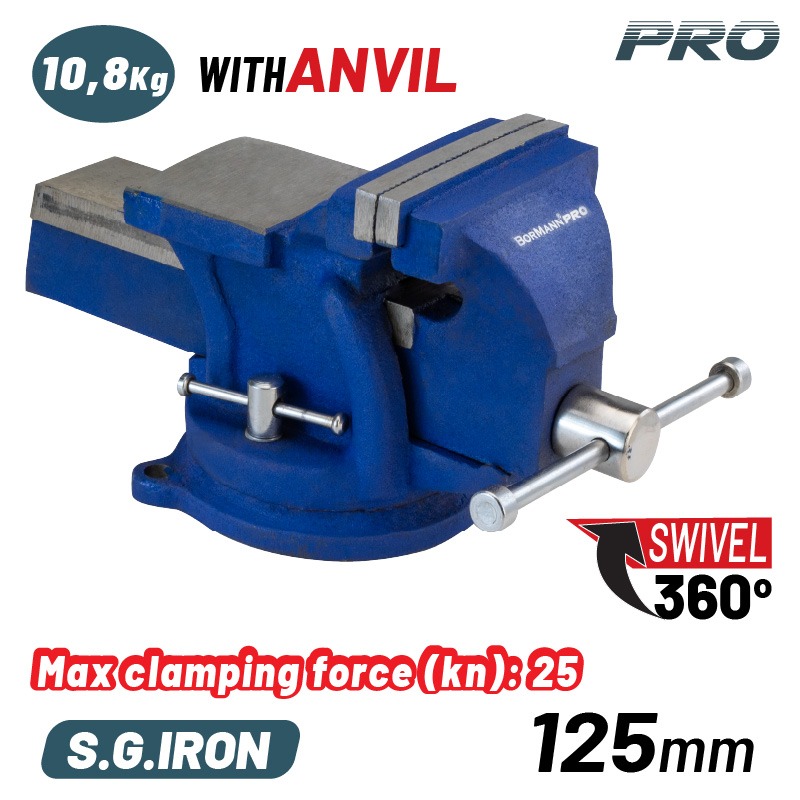 049289 Μέγγενη Πάγκου Περιστρεφόμενη BBV3105 (049289) 125mm