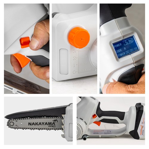 NAKAYAMA PRO NAKAYAMA Pro EC1600 Κλαδευτικό Αλυσοπρίονο Μπαταρίας  21V, Brushless,Li-Ion, Λάμα 20cm, 1500gr