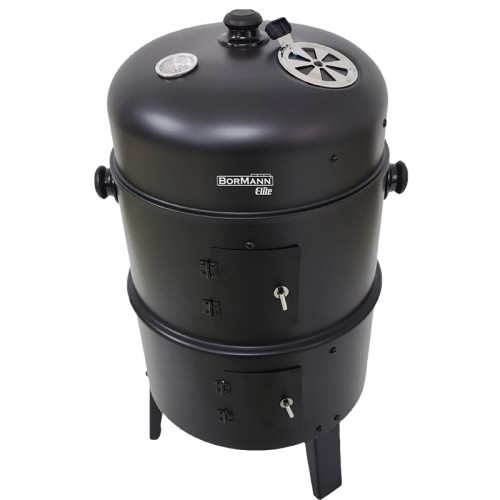 BORMANN ELITE Ψησταριά Κάρβουνου/Καπνιστήριο BBQ1970 2 σε 1 με Ρόδες