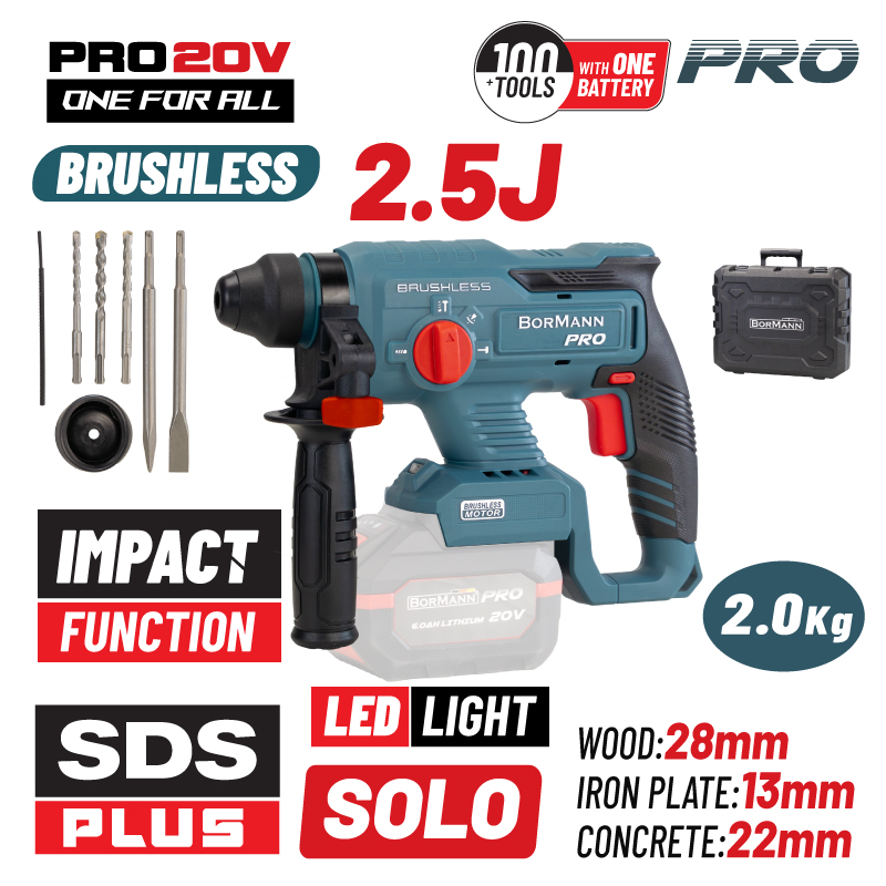 BORMANN Pro BORMANN Pro BBP5300 Πνευματικό Σκαπτικό Μπαταρίας SDS-Plus Brushless 20V
