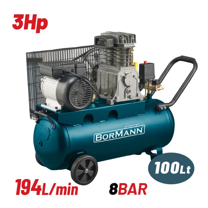 Bormann BORMANN BAT5016 Αεροσυμπιεστής Ιμάντα 3Hp/100Lt