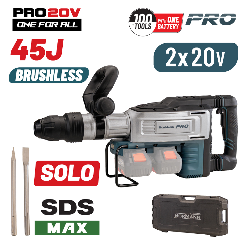  BORMANN Pro BBP5320 Κατεδαφιστικό Πιστολέτο Μπαταρίας SDS-Max Brushless 40V