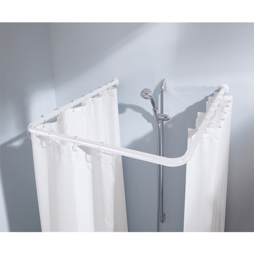 BORMANN ELITE BORMANN BTW4810 Βραχίονας Μπανιέρας Για Κουρτίνα Γωνιακός Αλουμινίου, 3 Σε 1