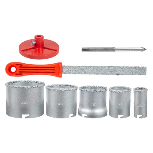 BORMANN Pro BORMANN Pro BHT4580 Σετ Ποτηροτρύπανα Δομικών Υλικών Καρβιδίου, 8τεμ, 33-83mm