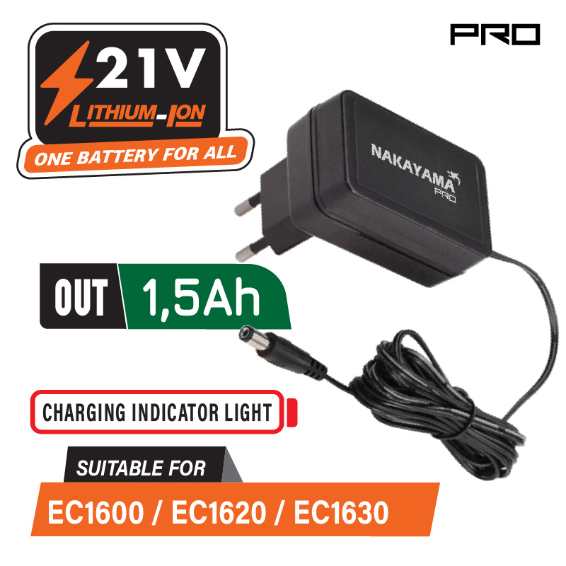 NAKAYAMA PRO NAKAYAMA Pro EC1631 Φορτιστής 1.5Α για EC1600, EC1601, EC1602, EC1606