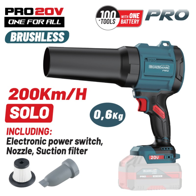 BORMANN Pro BORMANN Pro BBP5442 Φυσητήρας-Απορροφητήρας Φύλλων Compact,Brushless Μπαταρίας 20V, SOLO