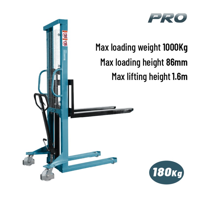 BORMANN Pro BORMANN Pro BWR5517 Περονοφόρο Χειροκίνητο Ανύψωσης 1Ton,Ύψος Ανύψωσης 1.6m, Πιρούνια 1150x550mm