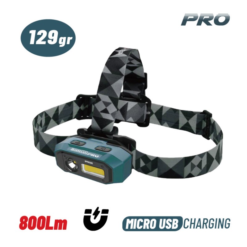 Bormann Φακός Επαναφορτιζόμενος Κεφαλής BPR6065 Pro