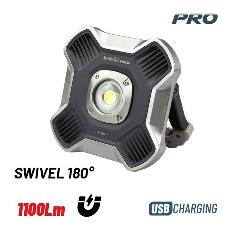 Bormann Προβολέας Επαναφορτιζόμενος Αδιάβροχος 1100 Lumens 10W BPR6015 Pro