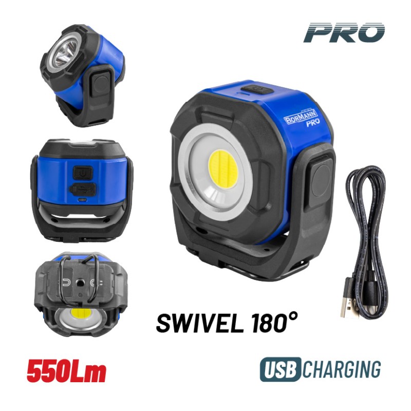 Bormann Προβολέας Εργασίας LED Επαναφορτιζόμενος BPR6016 (072355) Pro