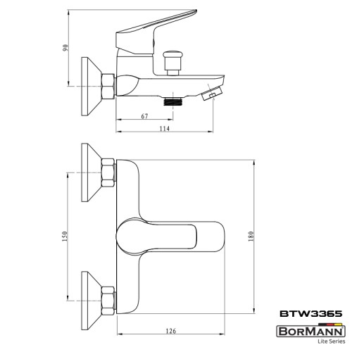 Bormann Μπαταρία Λουτρού Spring BTW3365 Lite