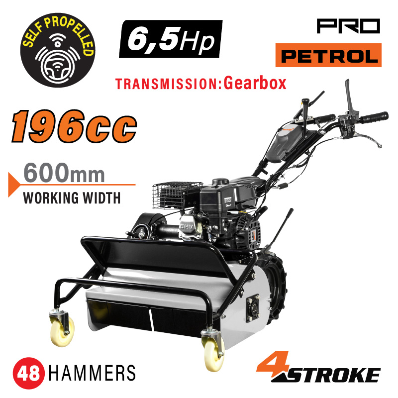 Nakayama Αυτοκινούμενος Καταστροφέας Χόρτων PB8600 (074779) 60cm με Βενζινοκινητήρα Pro