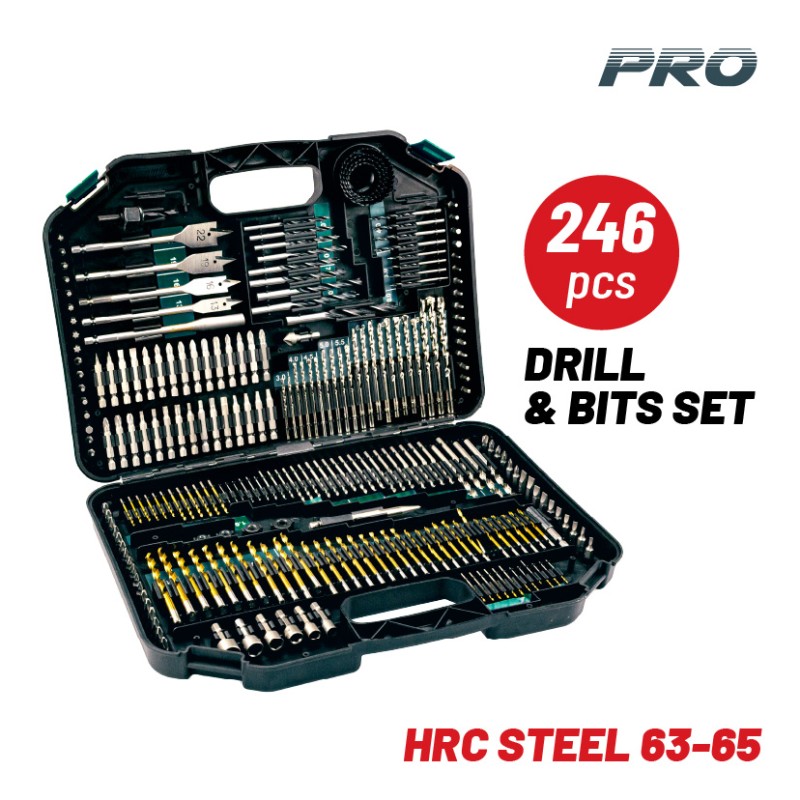 Bormann Σετ Τρυπάνια Μύτες, Ποτηροτρύπανα & Καρυδομύτες BHT1390 Pro 246τμχ