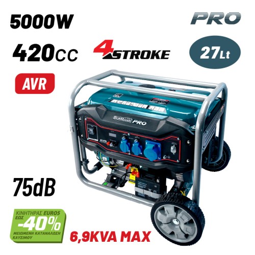Bormann Γεννήτρια Βενζίνης BGB6000 5000W Pro