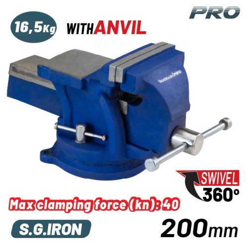 Bormann Μέγγενη Πάγκου Περιστρεφόμενη BBV3305 (049302) 200mm