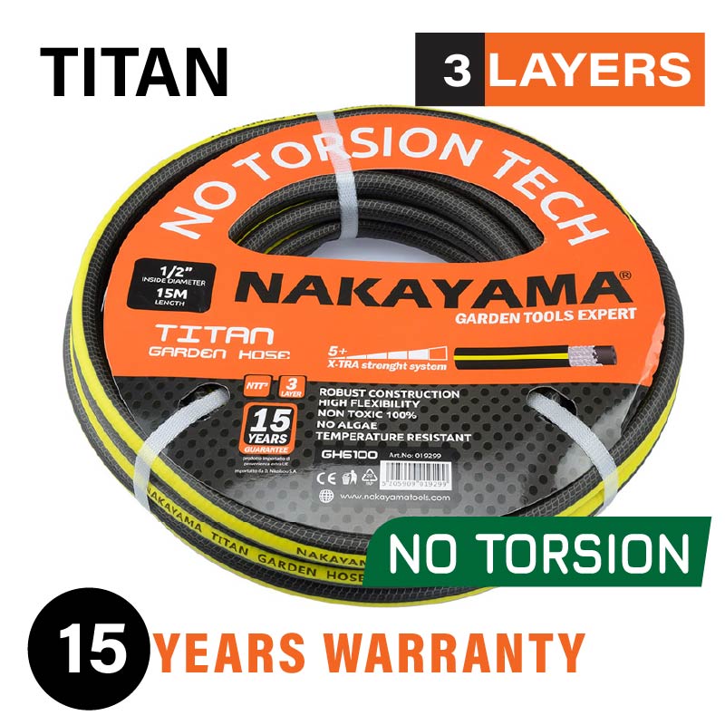 Nakayama Λάστιχο Titan GH6200 25m 1/2''