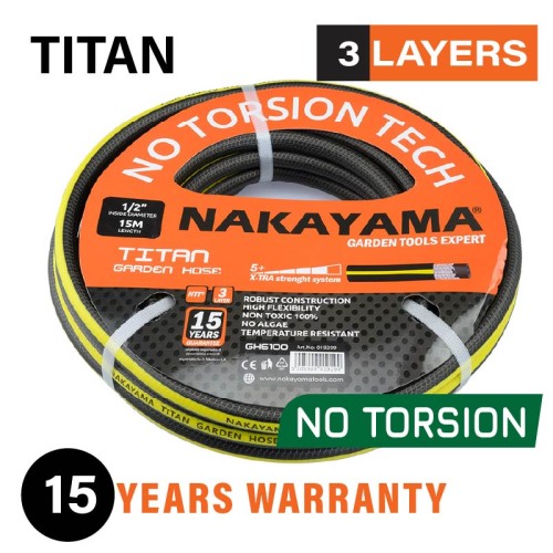 Nakayama Λάστιχο Titan GH6600 50m 5/8''