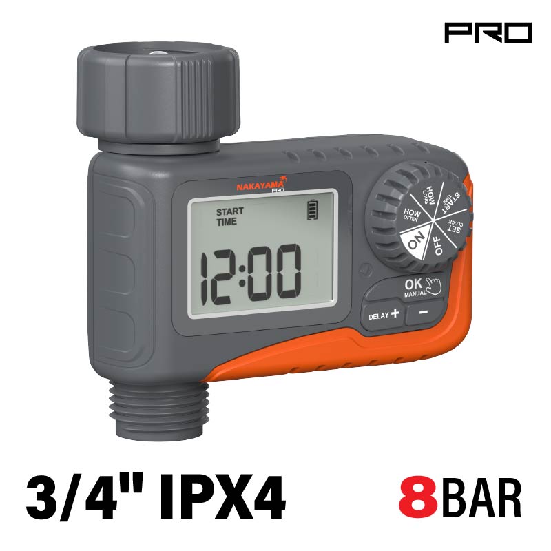 Nakayama Προγραμματιστής Ποτίσματος Μπαταρίας GH9138 (073819) με Οθόνη LCD