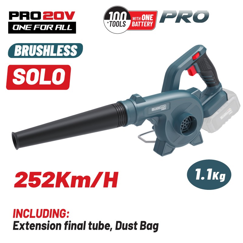 BORMANN Pro BORMANN Pro BBP5365 Φυσητήρας-Αναρροφητήρας Μπαταρίας 20V,Li-Ion,Ταχύτητα Αέρα 252km/h,SOLO