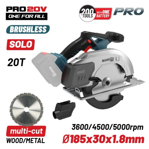 BORMANN Pro BORMANN Pro BBP5355 Δισκοπρίονο Ξύλου/Μετάλλου Μπαταρίας 20V,Li-Ion,3600/4500/5000rpm,Κοπή 64mm,SOLO