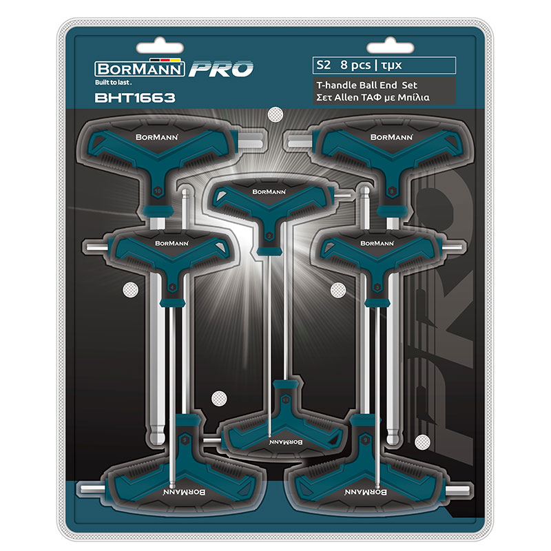 BORMANN Pro BORMANN Pro BHT1663 Σετ 8Τμχ Allen Ταφ Με Μπίλια